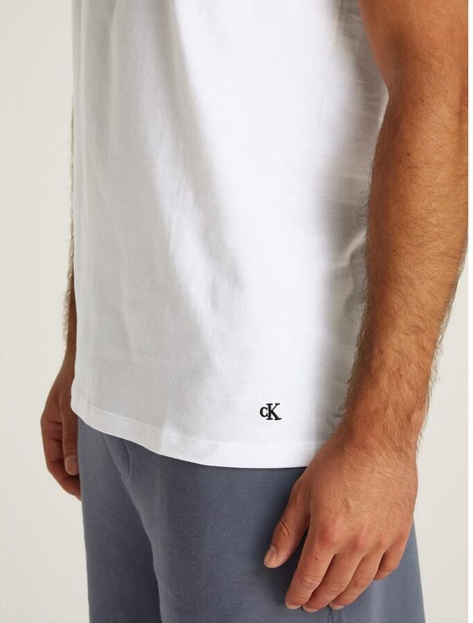 Calvin Klein T-shirt S S CREW NECK 3PK met geborduurd logo (3-delig Set van 3) - Foto 3