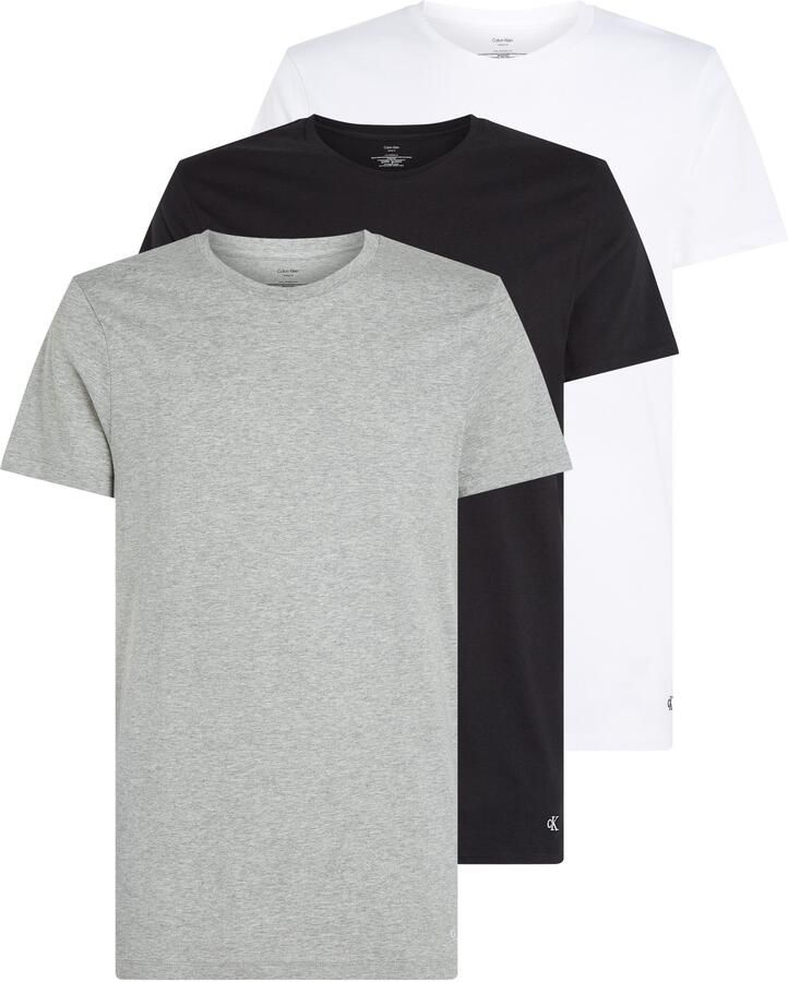 Calvin Klein T-shirt S S CREW NECK 3PK met geborduurd logo (3-delig Set van 3) - Foto 6