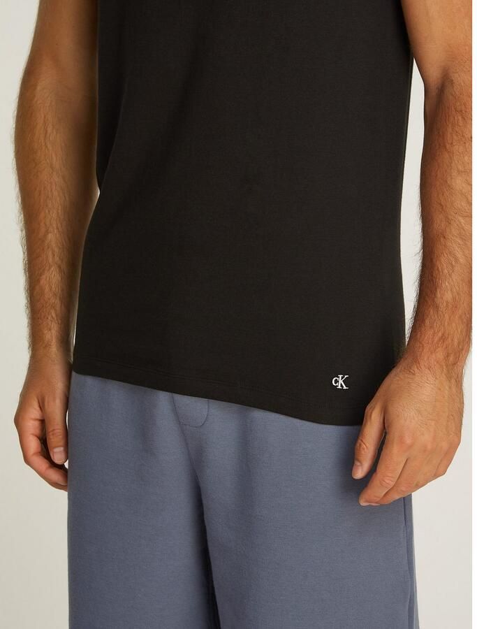 Calvin Klein T-shirt S S CREW NECK 3PK met geborduurd logo (3-delig Set van 3) - Foto 2