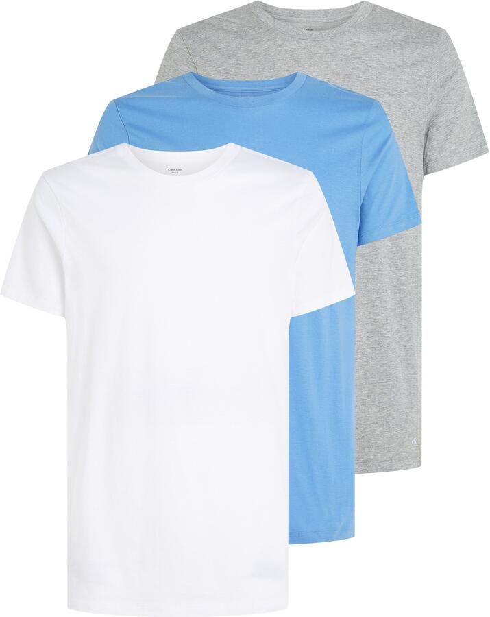 Calvin Klein T-shirt S S CREW NECK 3PK met geborduurd logo (3-delig Set van 3) - Foto 6