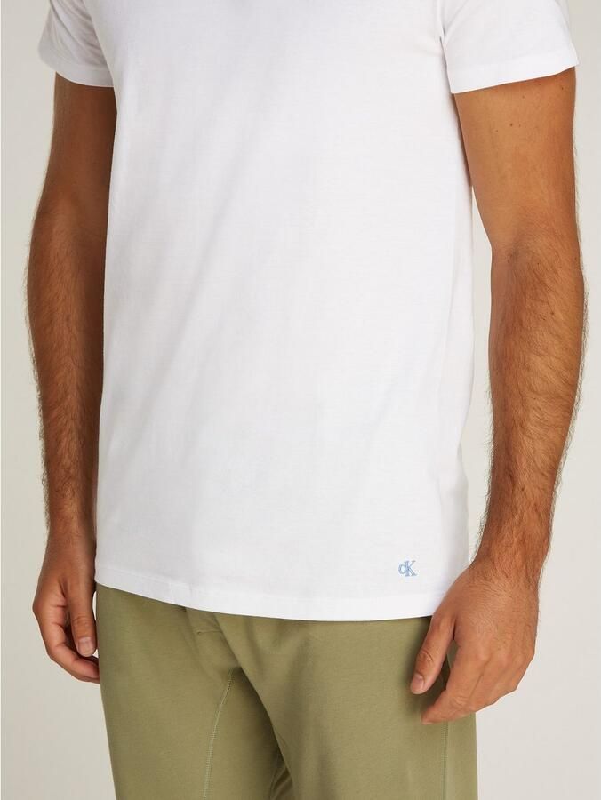 Calvin Klein T-shirt S S CREW NECK 3PK met geborduurd logo (3-delig Set van 3) - Foto 3