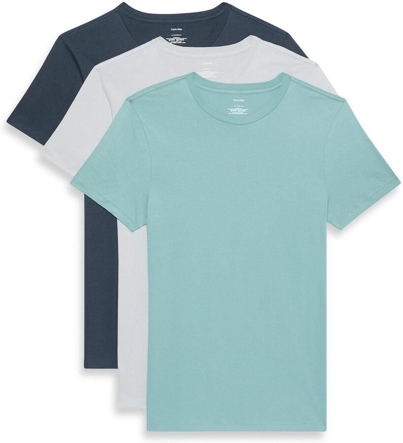Calvin Klein T-shirt S S CREW NECK 3PK met geborduurd logo (3-delig Set van 3) - Foto 7