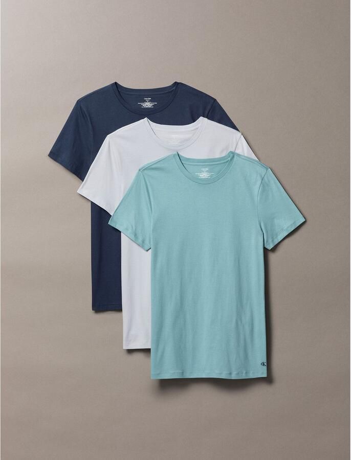 Calvin Klein T-shirt S S CREW NECK 3PK met geborduurd logo (3-delig Set van 3) - Foto 2