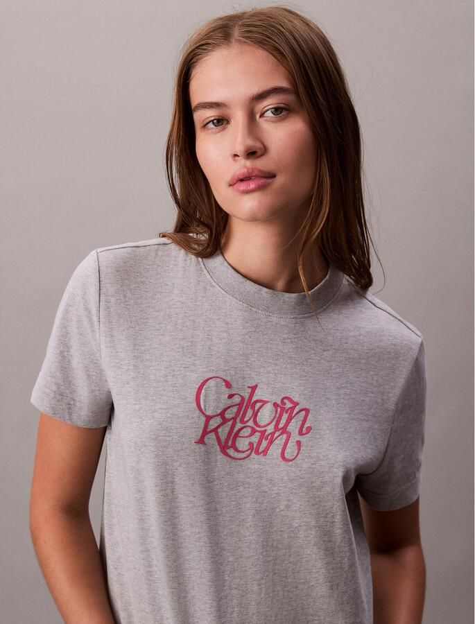 Calvin Klein Jeans T-shirt Korte Mouw SS FITTED SCRIPT CALVIN - Foto 3