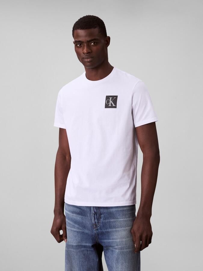 Calvin Klein Jeans Regular fit T-shirt van puur katoen met logoprint - Foto 9