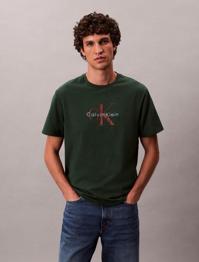 Calvin Klein T-shirt SS Hero Monologo Tee 20s Met ronde hals regular fit - Foto 6