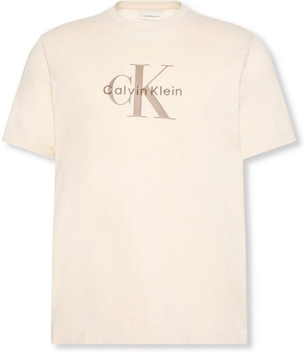 Calvin Klein T-shirt SS Hero Monologo Tee 20s Met ronde hals regular fit - Foto 5