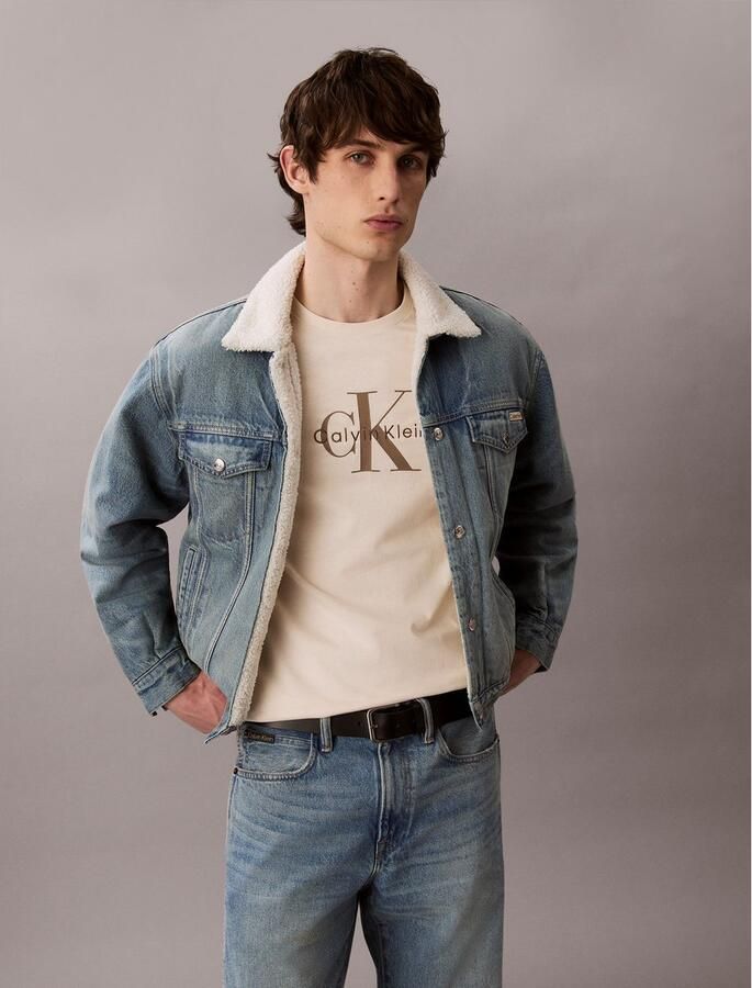 Calvin Klein T-shirt SS Hero Monologo Tee 20s Met ronde hals regular fit - Foto 3