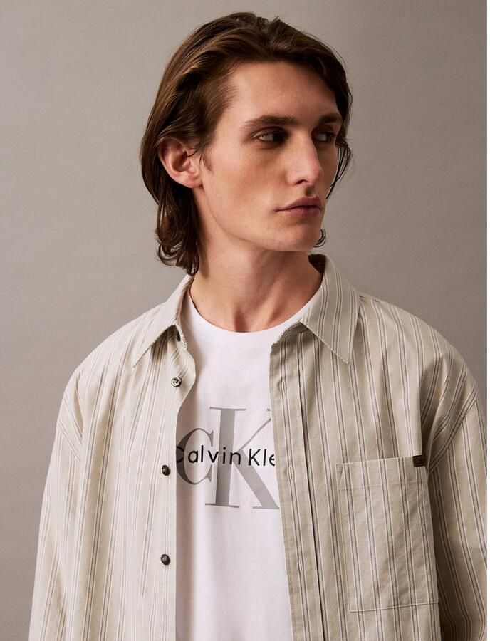 Calvin Klein T-shirt SS Hero Monologo Tee 20s Met ronde hals regular fit - Foto 6