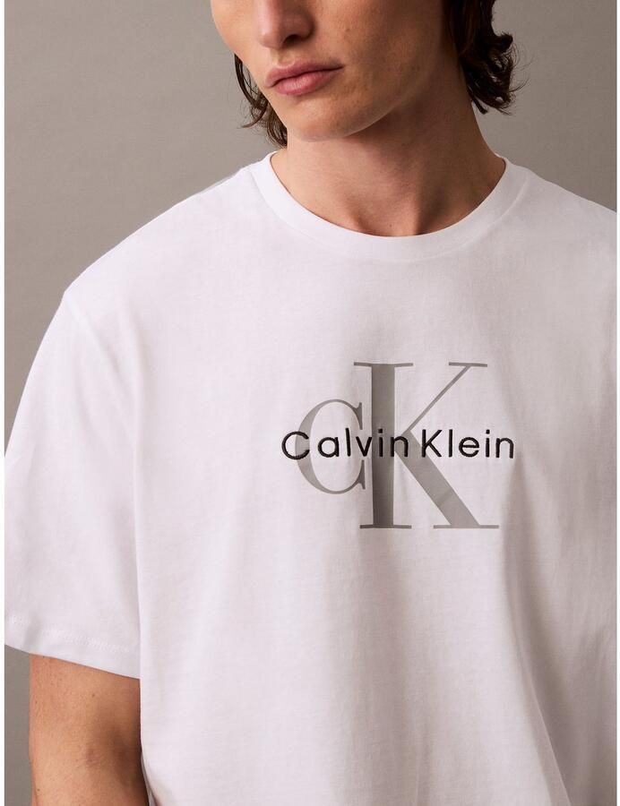 Calvin Klein T-shirt SS Hero Monologo Tee 20s Met ronde hals regular fit - Foto 4