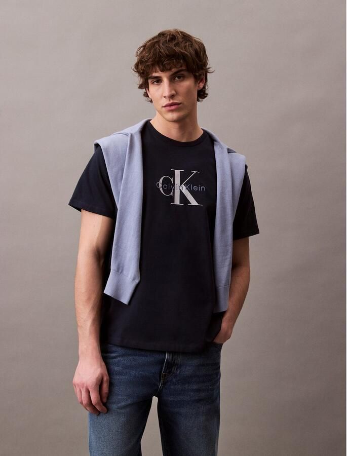 Calvin Klein T-shirt SS Hero Monologo Tee 20s Met ronde hals regular fit - Foto 4