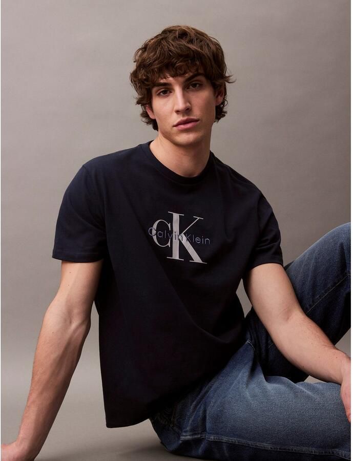 Calvin Klein T-shirt SS Hero Monologo Tee 20s Met ronde hals regular fit - Foto 2