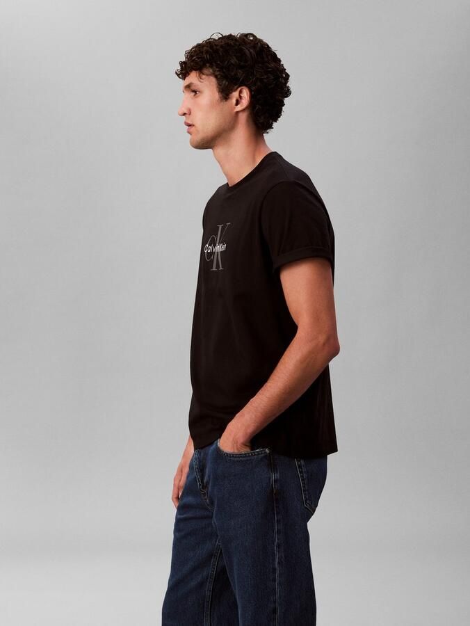 Calvin Klein T-shirt SS Hero Monologo Tee 20s Met ronde hals regular fit - Foto 8