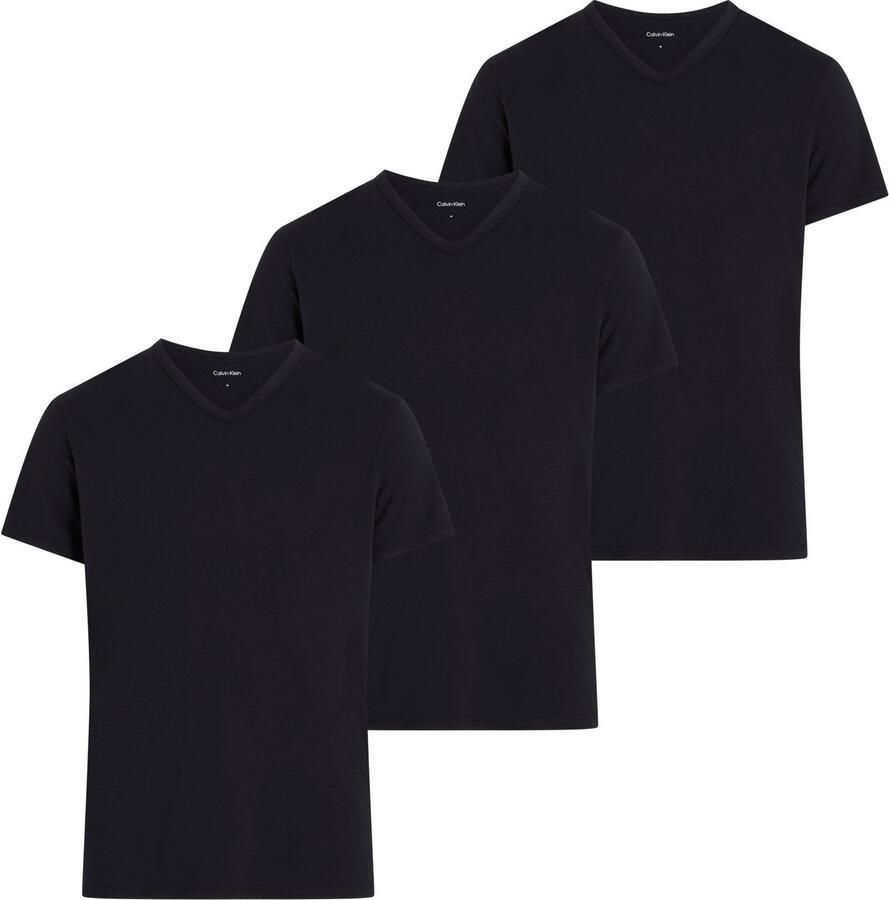 Calvin Klein Underwear T-shirt met elastische band met logo in een set van 3 stuks