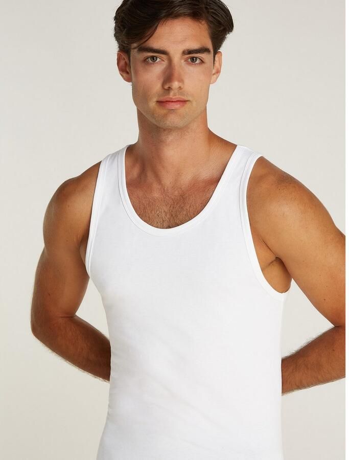 Calvin Klein T-shirt TANK 3PK met logo aan de zoom (3-delig Set van 3)