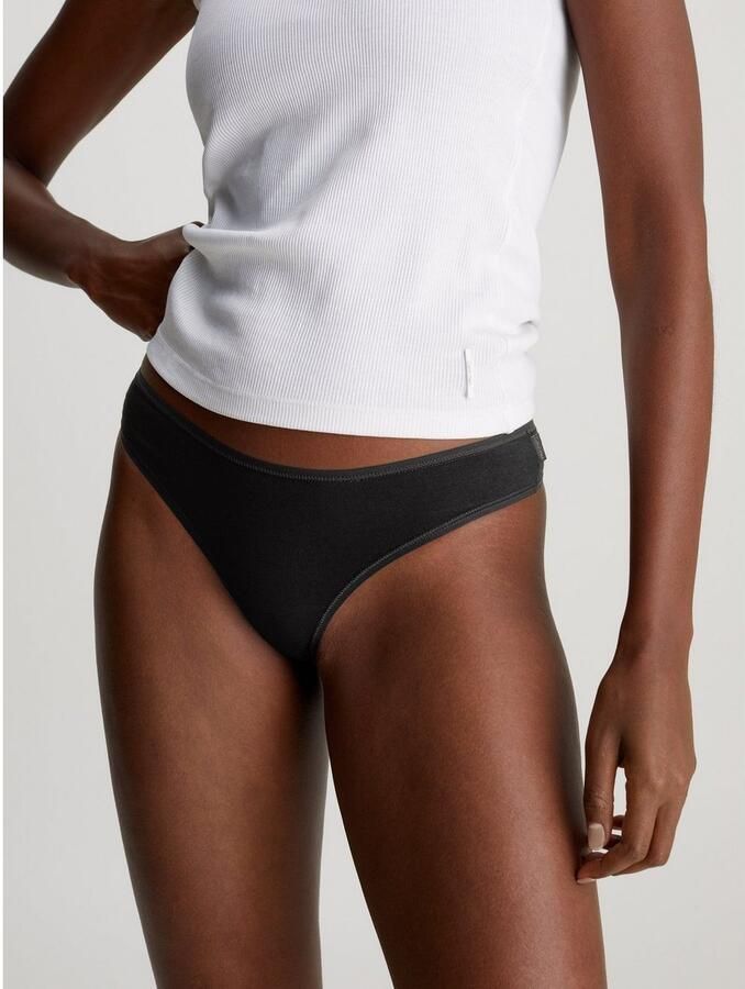 Calvin Klein Underwear String met labelstitching in een set van 3 stuks - Foto 2