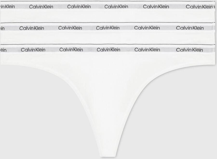 Calvin Klein Tanga 3 PACK THONG (LOW-RISE) String low waist met logoband (3 stuks) - Foto 4