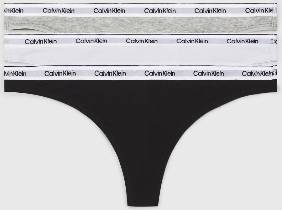 Calvin Klein Tanga 3 PACK THONG (LOW-RISE) String low waist met logoband (3 stuks) - Foto 4