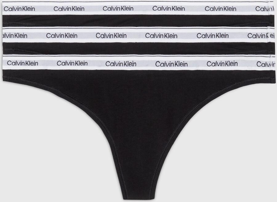 Calvin Klein Tanga 3 PACK THONG (LOW-RISE) String low waist met logoband (3 stuks) - Foto 4