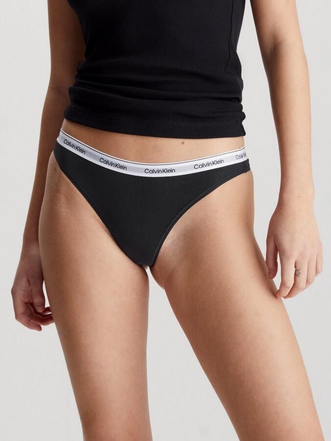 Calvin Klein Tanga 3 PACK THONG (LOW-RISE) String low waist met logoband (3 stuks) - Foto 2