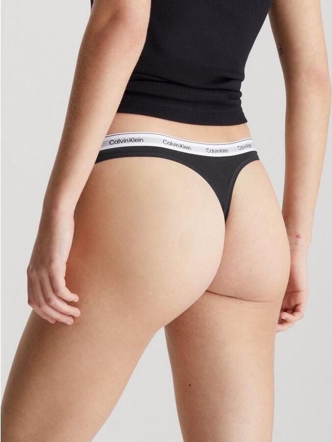 Calvin Klein Tanga 3 PACK THONG (LOW-RISE) String low waist met logoband (3 stuks)