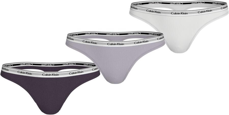 Calvin Klein Underwear String met elastische band met label in een set van 3 stuks model 'MODERN' - Foto 6