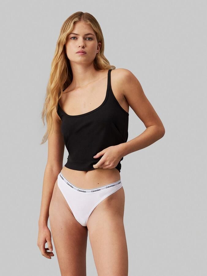 Calvin Klein Underwear String met elastische band met label in een set van 3 stuks model 'MODERN' - Foto 3