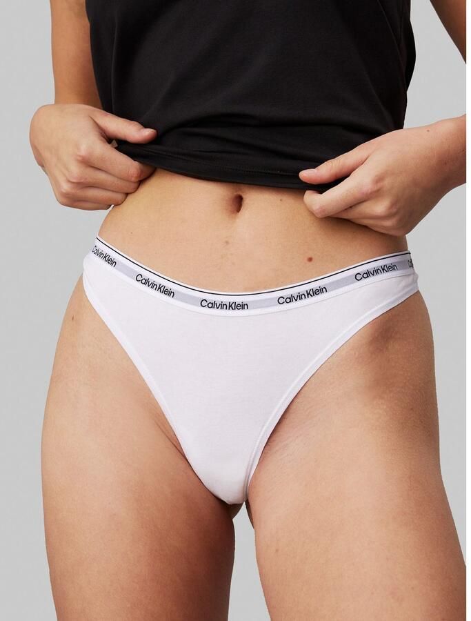 Calvin Klein Underwear String met elastische band met label in een set van 3 stuks model 'MODERN' - Foto 2