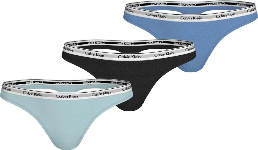 Calvin Klein Tanga 3 PACK THONG (LOW-RISE) String low waist met logoband (3 stuks) - Foto 6