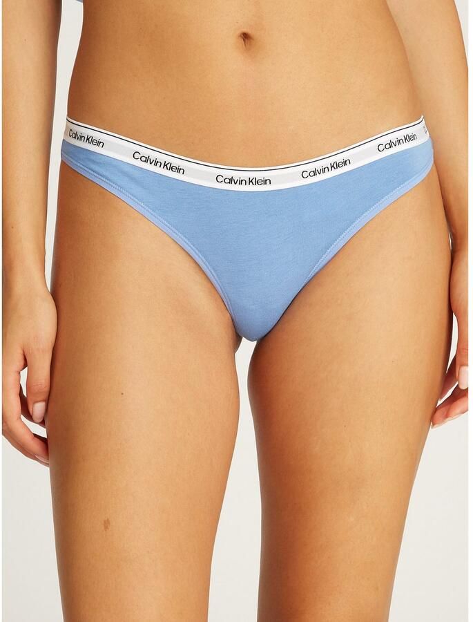 Calvin Klein Tanga 3 PACK THONG (LOW-RISE) String low waist met logoband (3 stuks)