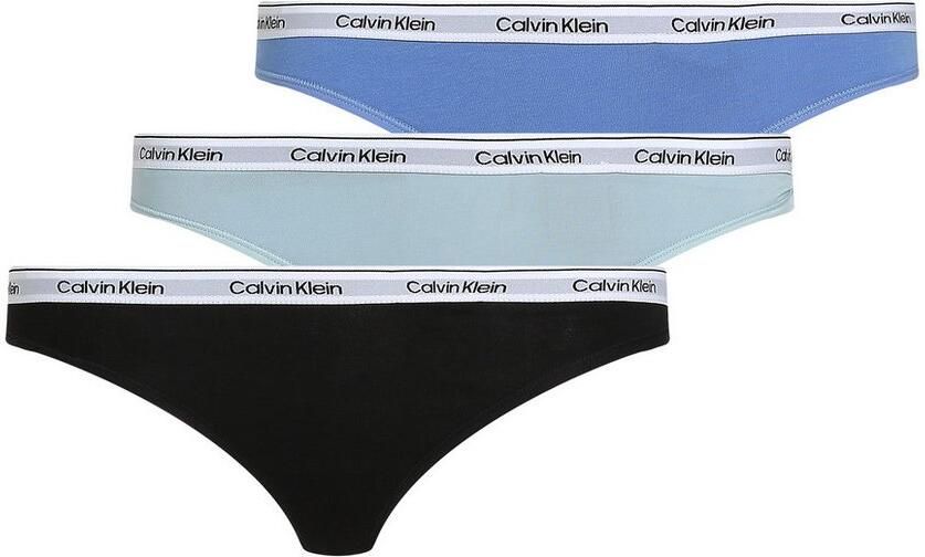 Calvin Klein Tanga 3 PACK THONG (LOW-RISE) String low waist met logoband (3 stuks) - Foto 5