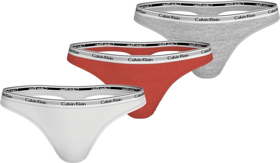 Calvin Klein Tanga 3 PACK THONG (LOW-RISE) String low waist met logoband (3 stuks) - Foto 6