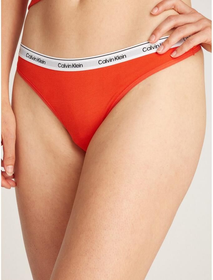 Calvin Klein Tanga 3 PACK THONG (LOW-RISE) String low waist met logoband (3 stuks)