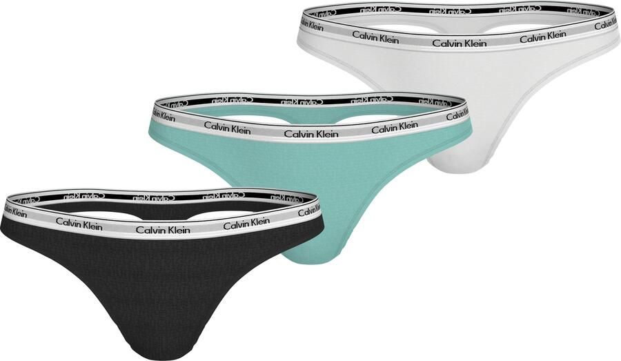 Calvin Klein Tanga 3 PACK THONG (LOW-RISE) String low waist met logoband (3 stuks) - Foto 6