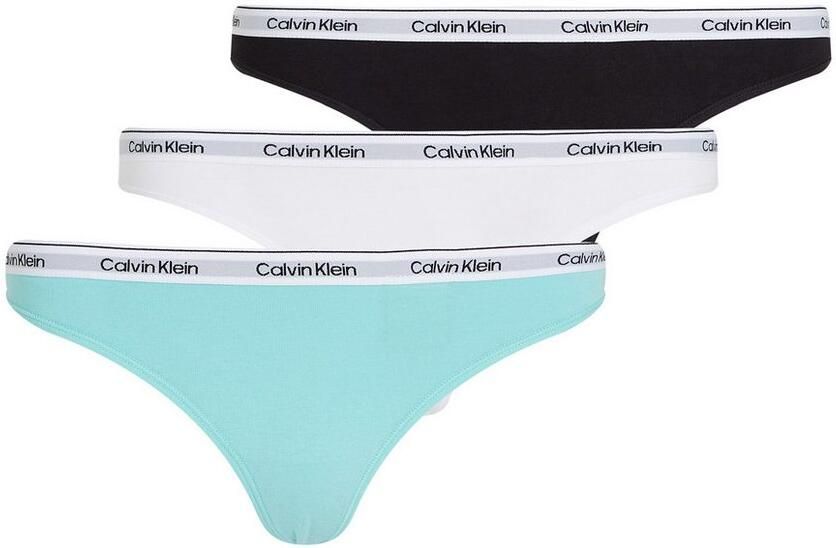 Calvin Klein Tanga 3 PACK THONG (LOW-RISE) String low waist met logoband (3 stuks) - Foto 5