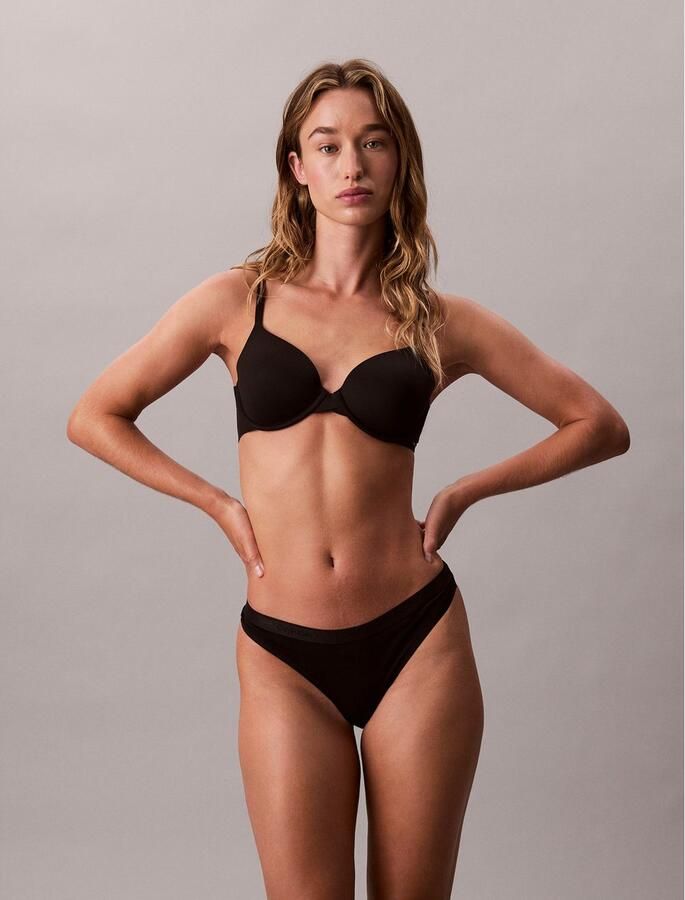 Calvin Klein Underwear Slim fit string met logostitching in een set van 5 stuks model 'Metallic' - Foto 3