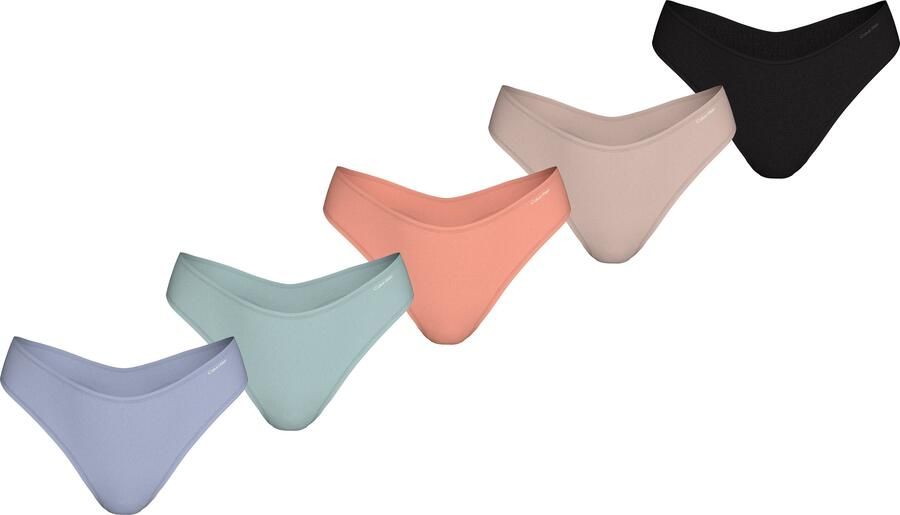Calvin Klein Tanga THONG 5PK met logo-opschrift (Set van 5) - Foto 6