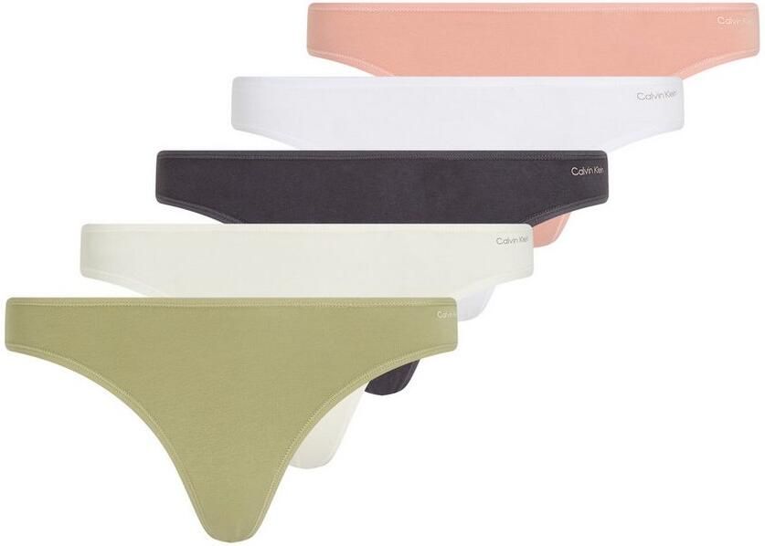 Calvin Klein Tanga THONG 5PK met logo-opschrift (Set van 5) - Foto 5