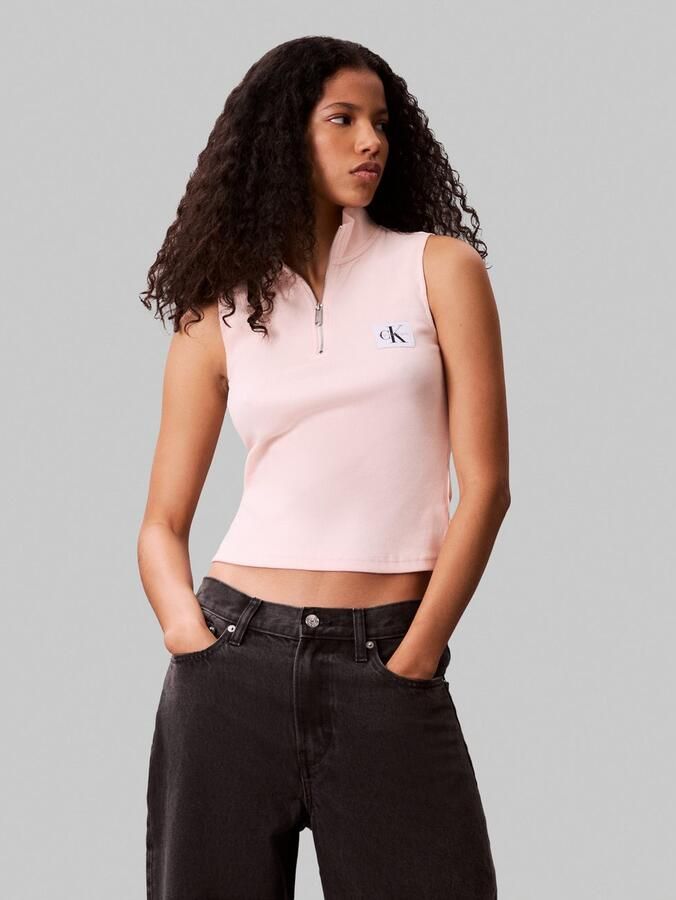 Calvin Klein Tanktop A- WOVEN LABEL SL QZ TOP - Foto 2