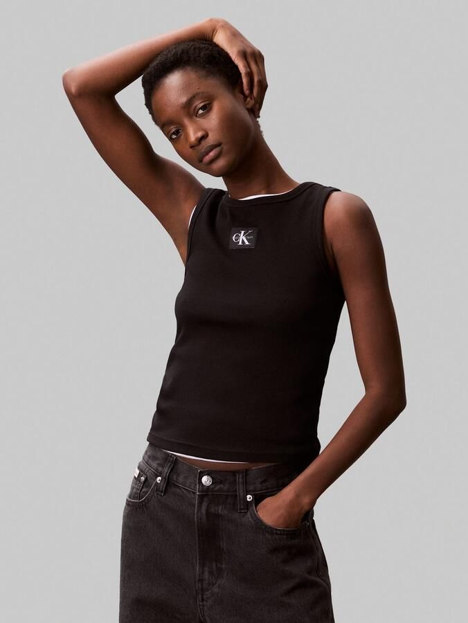 Calvin Klein Jeans Tanktop met labeldetail