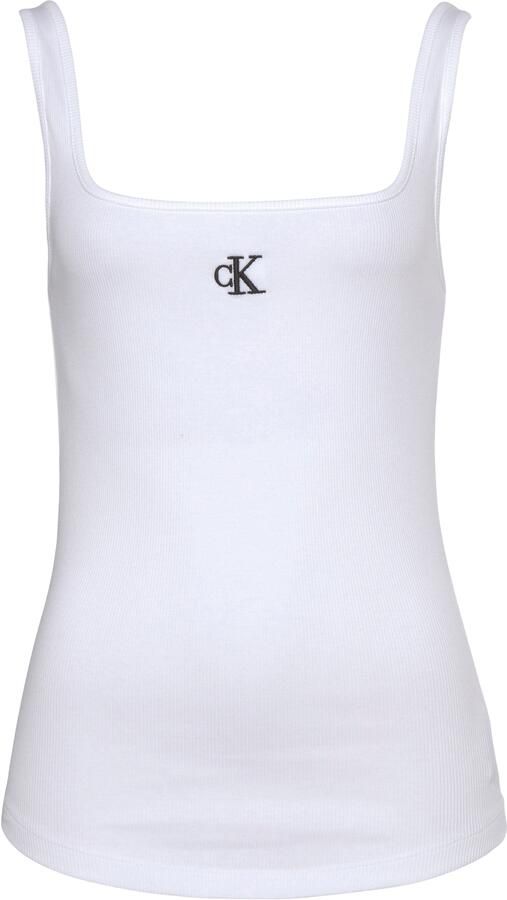 Calvin Klein Tanktop CK RIB TANK TOP met hoekige hals - Foto 3