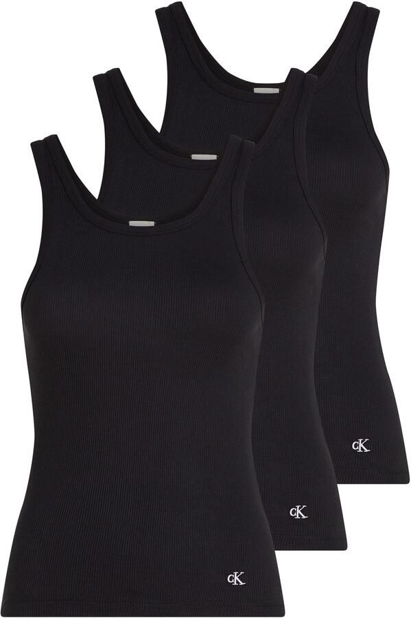 Calvin Klein Underwear Tanktop met logostitching in een set van 3 stuks model 'Scoop' - Foto 5