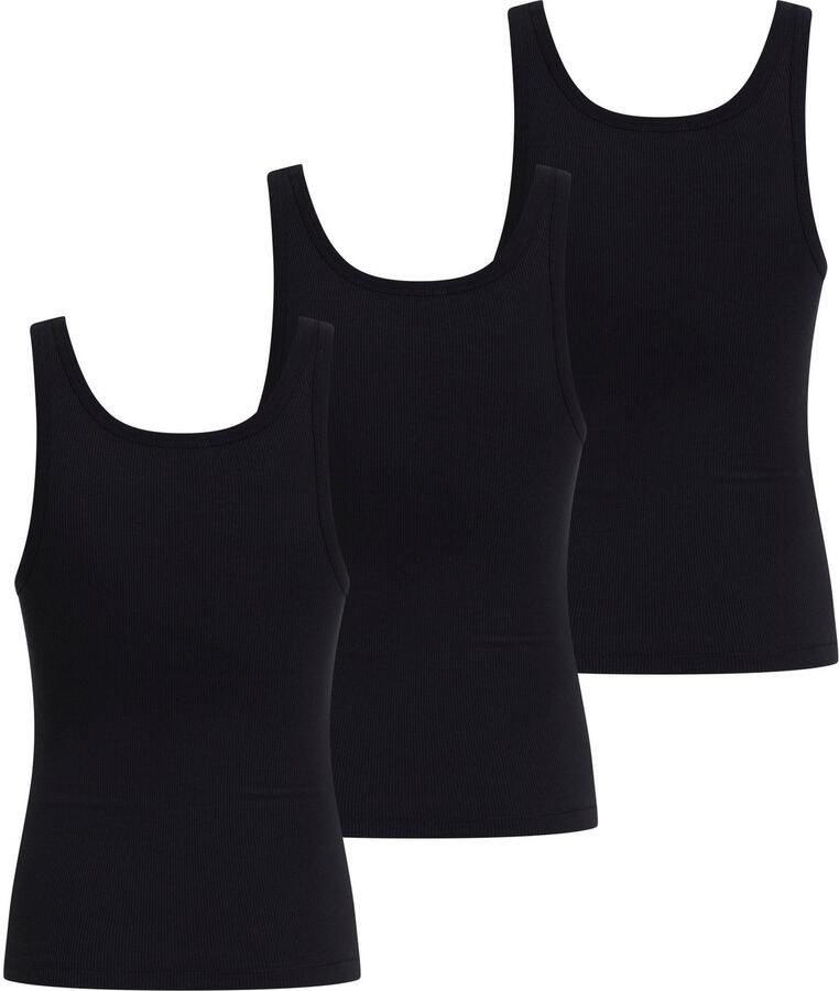Calvin Klein Underwear Tanktop met logostitching in een set van 3 stuks model 'Scoop'