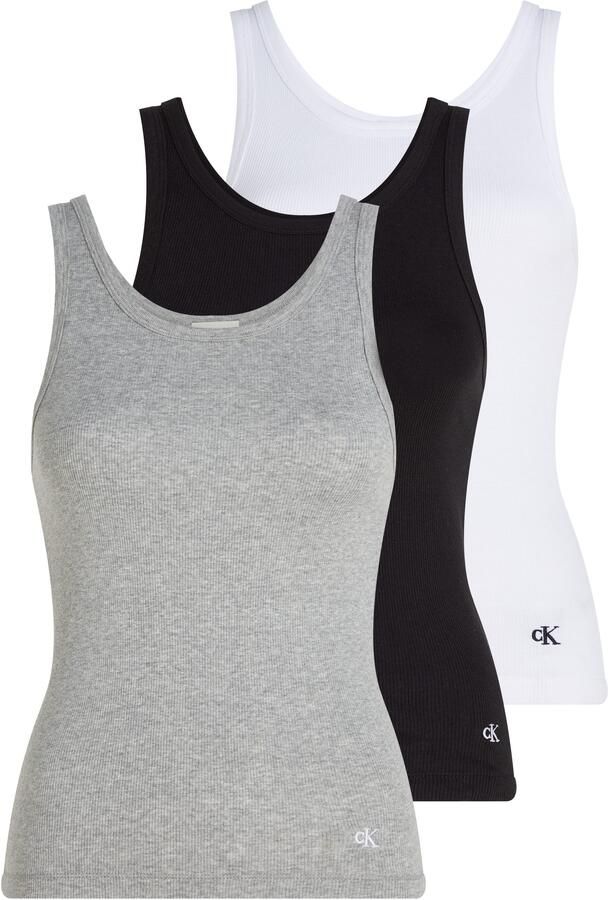 Calvin Klein Underwear Tanktop met logostitching in een set van 3 stuks - Foto 6