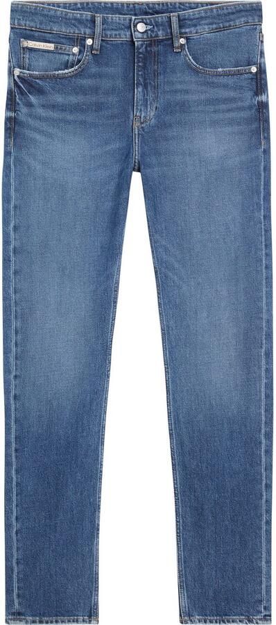 Calvin Klein Tapered jeans SLIM TAPER in middenblauwe wassing - Foto 4