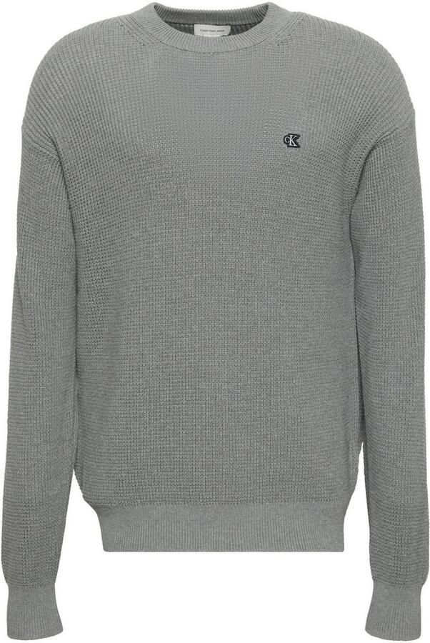 Calvin Klein Trui met ronde hals LS EZ COTTON WAFFLE CRWNK SWTR 9 - Foto 5