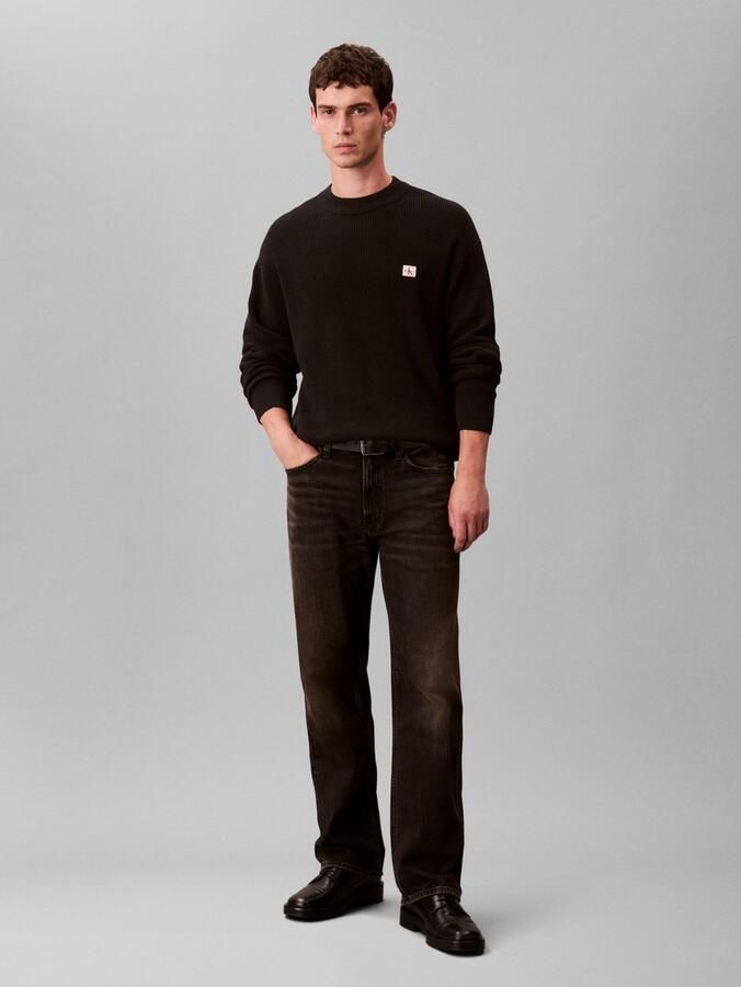 Calvin Klein Trui met ronde hals LS EZ COTTON WAFFLE CRWNK SWTR 9 - Foto 6