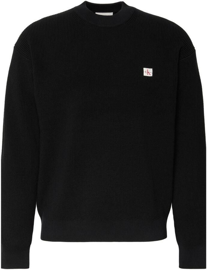 Calvin Klein Trui met ronde hals LS EZ COTTON WAFFLE CRWNK SWTR 9