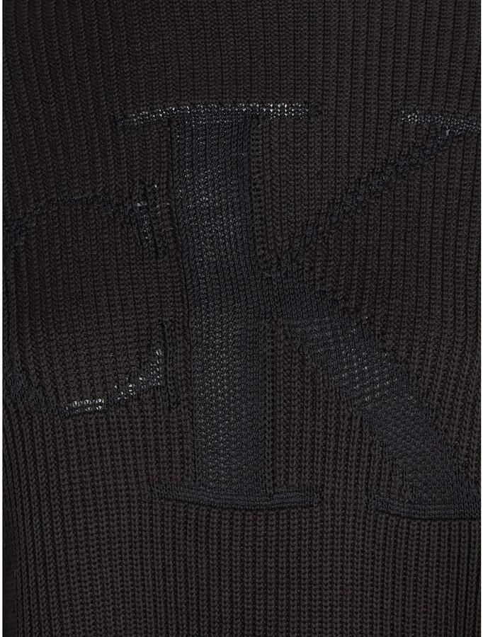 Calvin Klein Trui met staande kraag LOGO INTARSIA REGULAR SWEATER - Foto 10