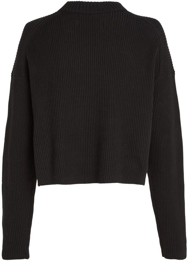 Calvin Klein Trui met staande kraag LOGO INTARSIA REGULAR SWEATER - Foto 8